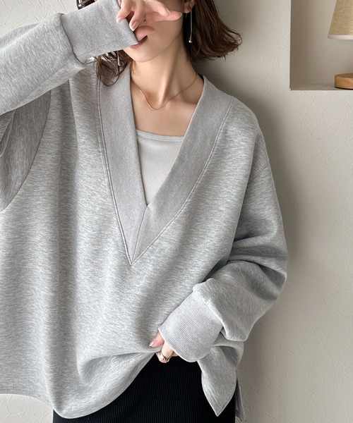 「classicalelf」 長袖カットソー X-LARGE 杢グレー レディース_画像6