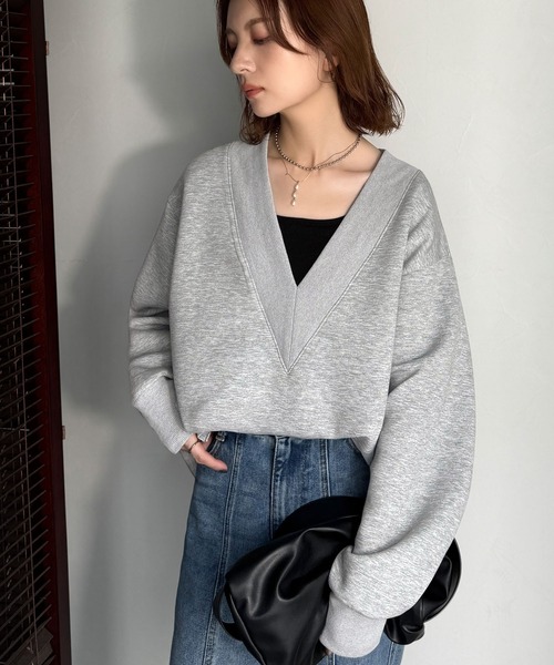 「classicalelf」 長袖カットソー X-LARGE 杢グレー レディース_画像7