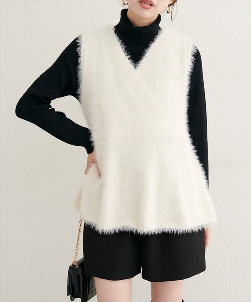 「natural couture」 コンビワンピース MEDIUM グレー レディース_画像10
