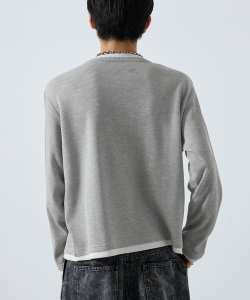 SERACE ヘンリーネック tシャツ 「SERACE」Layered style henley neck