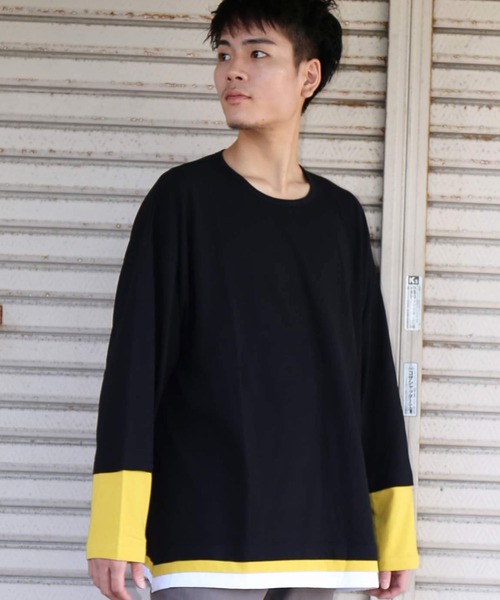 【DIMITRI BLACK】★男女兼用★ブイレッドレイヤードTシャツ レイヤードTシャツ – 買えるLEON
