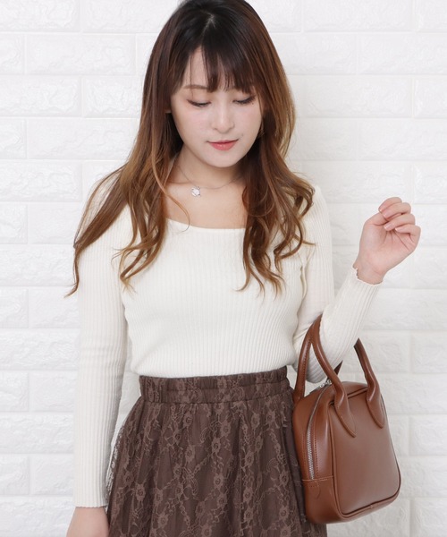 Lace Ladies ボストンバッグ スクエア2wayミニボストンバッグ
