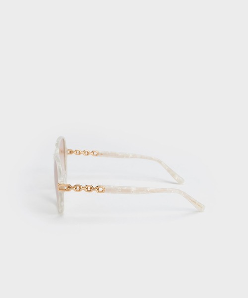 Charles&Keith バタフライサングラス CHARLES & KEITH シンフレーム バタフライサングラス （Multi