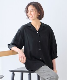 自由区 ブラウス シャツ 「洗える・XSサイズあり」ピンタック