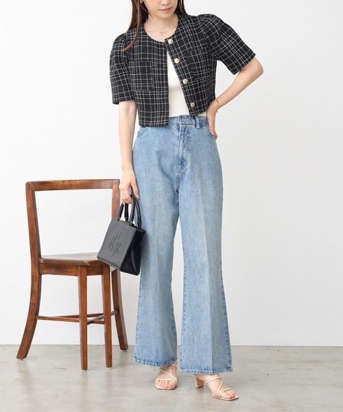 one after another NICE CLAUP ジャケット ノーカラージャケット 「再