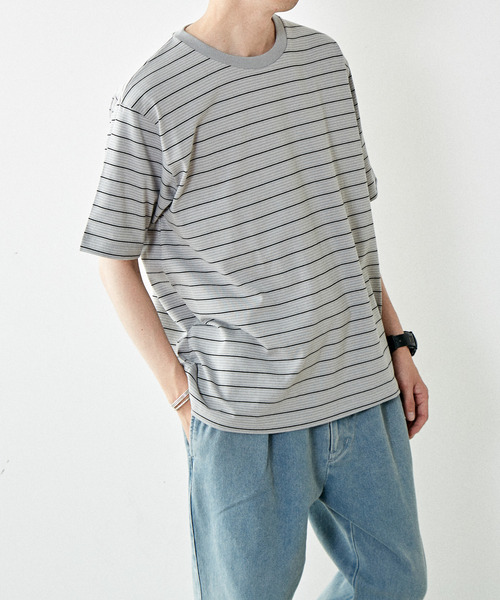 【MASTER FRAME】マルチボーダークルーネックTシャツ MASTER FRAME tシャツ 「MASTER FRAME」マルチボーダークルー