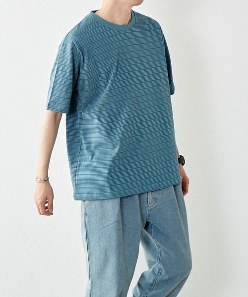 【MASTER FRAME】マルチボーダークルーネックTシャツ MASTER FRAME tシャツ 「MASTER FRAME」マルチボーダークルー