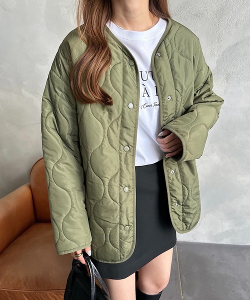 andme（アンドミー） ブルゾン アウター 4wayキルティングジャケット