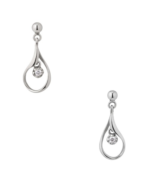 ヴァンドーム青山 K10 ダイヤモンド ドロップ ピアス VENDOME AOYAMA（ヴァンドーム青山） ピアス K10ホワイトゴールド