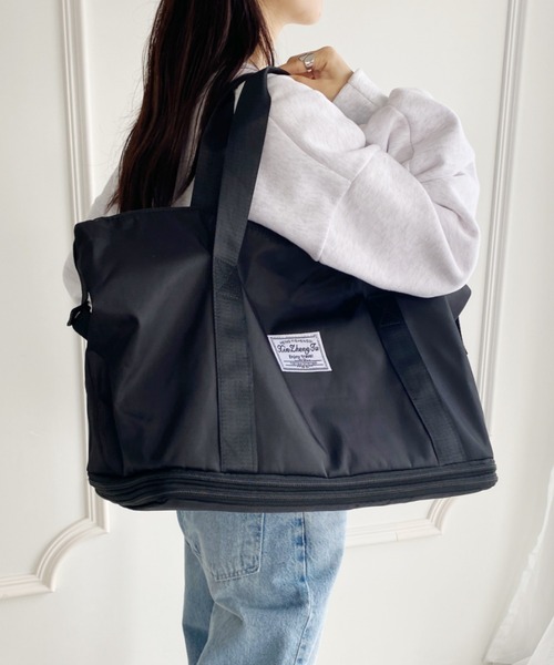 極美品⭐︎ ボストン　トラベルバッグ　大型 ボストンバッグ 「大容量」2段階拡張トラベルバッグ レディース