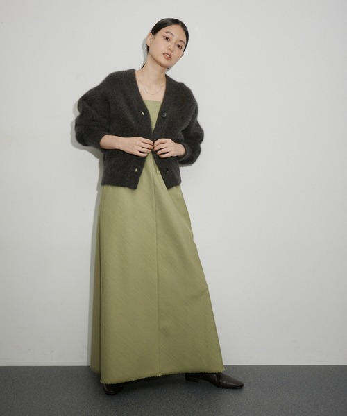 ADAM ET ROPE'（アダムエロペ） ワンピース シャンブレーツイルベア