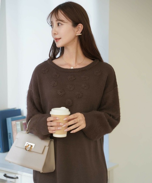 ぷっくりお花のマルチカバー♥かぎ針編み♥大判♥インディゴ 手編み