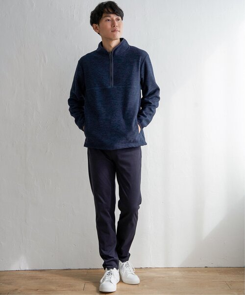 ikka（イッカ） トレーナー スウェット メランジフリースハーフジップ