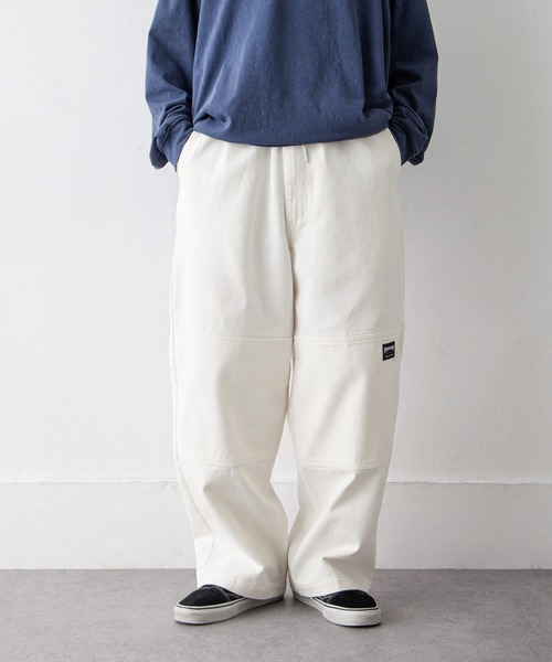 THRASHER（スラッシャー） ホワイトバレルレッグデニム カツラギ５ポケットパンツ 24PRE1 Drawer ジーンズ ワイド デニム ・ カツラギ パンツ