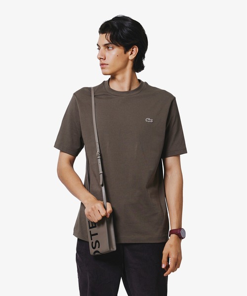 LACOSTE tシャツ アウトラインクロッククルーネック半袖Tシャツ メンズ