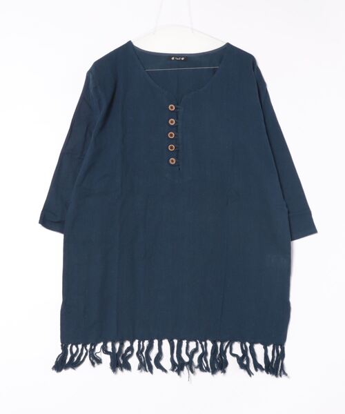 チャイハネ（CAYHANE） 「チャイハネ」インド綿フリンジMEN'Sトップス