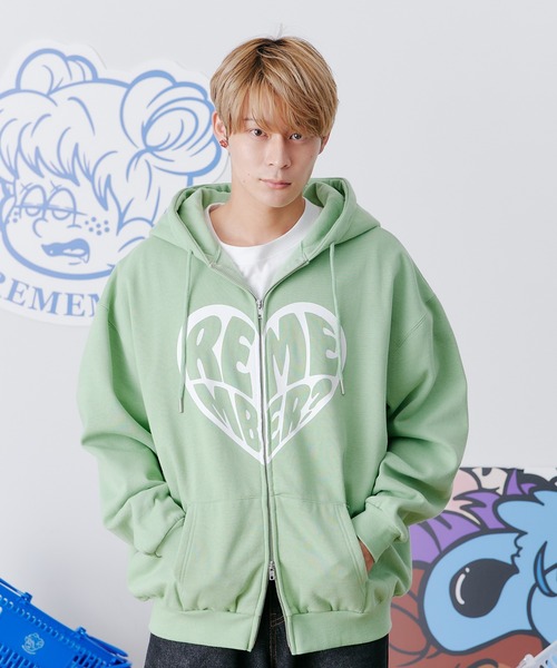 REMEMBER Logo Big Hoodie Gray リメンバー パーカー Remember. パーカー Remember LOVE Zip Hoodie / リメンバーラブ