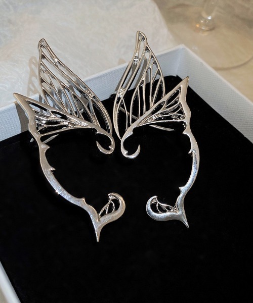 COO+i（クーイ） ピアス 天使の羽妖精デザインピアス レディース