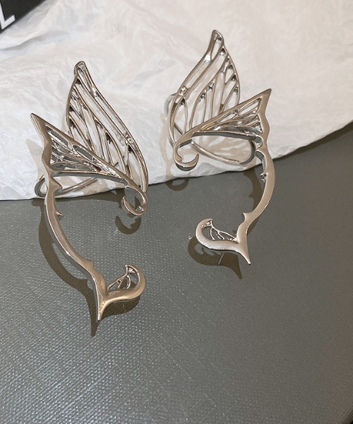 COO+i（クーイ） ピアス 天使の羽妖精デザインピアス レディース