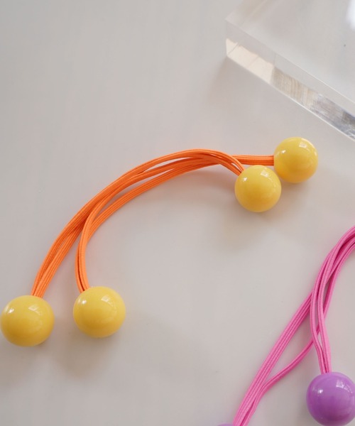 確認用1299円　12個セットまとめ売り　カラフル　ハートヘアゴム ヘアゴム 「 Bambin / ボンバン 」 カラフル バイカラー 2個