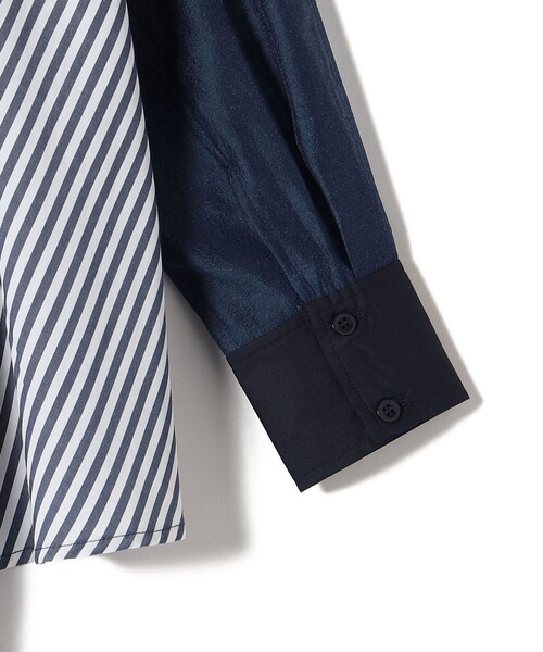 SHIPS（シップス） ブラウス シャツ 「WEB限定」「手洗い可能」異素材