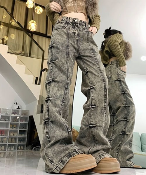 Deaile ダークデニム ワイドパンツ NEEDBY heritage ニードバイヘリテージ DANIEL ワイドテーパード