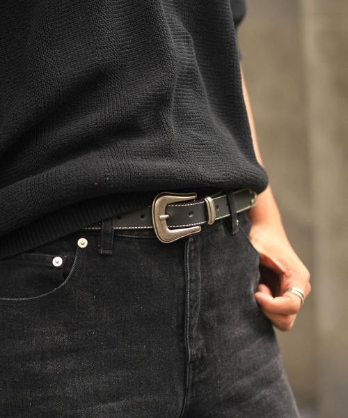 LURAKU ベルト 「LURAKU」Cow Leather Western Belt メンズ : ZOZOTOWN