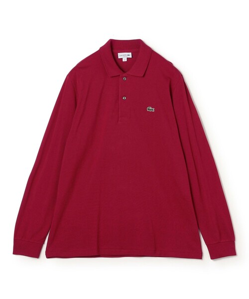 【90s】Japan製 LACOSTE ワニロゴ 長袖 ポロシャツ ブラウン 5 90s】Japan製 LACOSTE ワニロゴ 長袖 ポロシャツ ブラウン 5