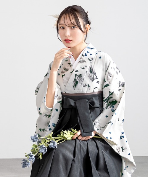 SOUBIEN（創美苑） 着物 floroレディース袴4点セット （着物・襦袢・下