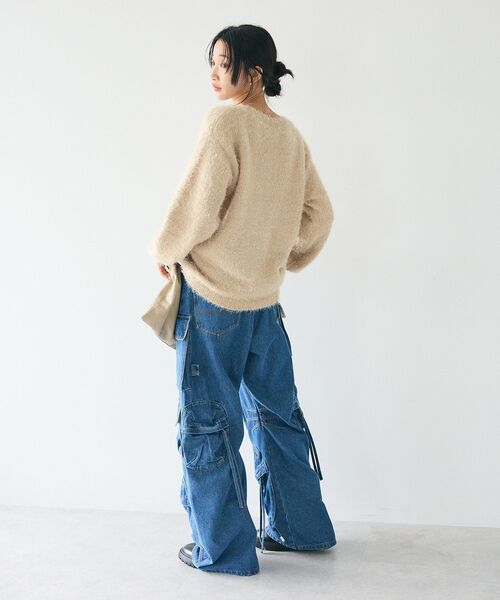 極美品 ダブルスタンダード ワイドデニム カーゴパンツ カーゴデニム 38 DOUBLE STANDARD CLOTHING（ダブルスタンダードクロージング）の
