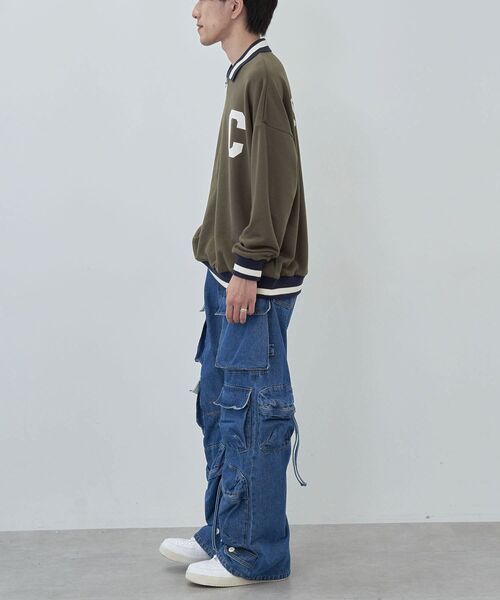   JEANS/カーゴ バンディング パンツ/ユニセックス ユニセックス】デニムワイドカーゴパンツ｜クラフトスタンダード