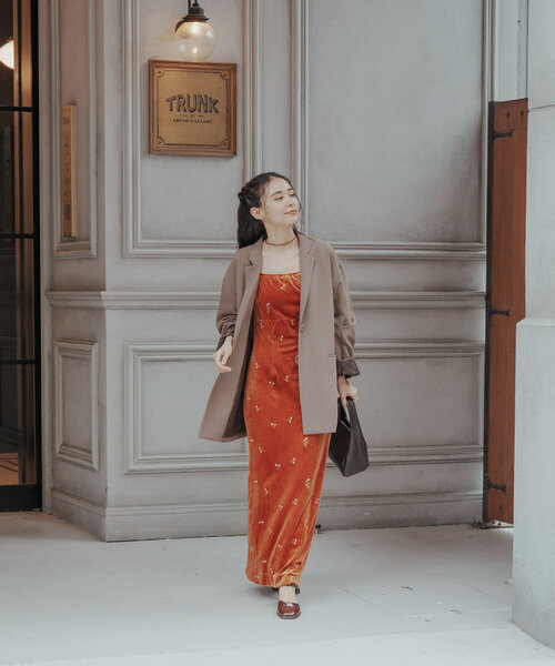 Kastaneオケージョンドレスvelour bell sleeve dress オケージョンドレス/結婚式】velour bell sleeve dress