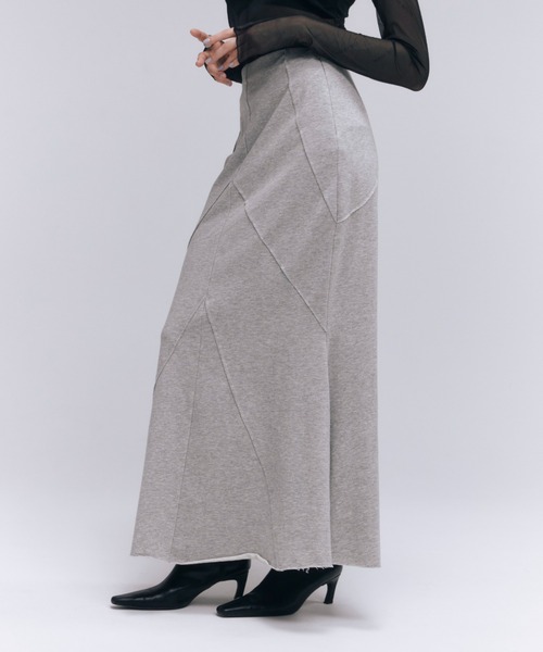 (K)JOSEMOONのカーゴスカート PIGMENT SWEAT SKIRT(36 GREY): BOTTOMSjosemoon