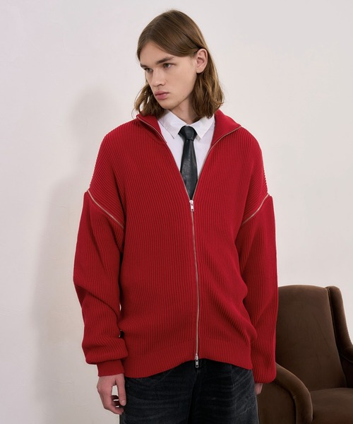 muta 赤 セーター サイズ7 muta 赤 セーター サイズ7 オーバーサイズニットセーター - レッド