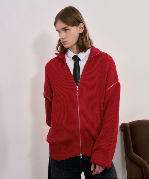 期間限定値下げ！新品ohtoro wool pocket zipper knit 楽天市場】Rocky Monroe ニット 畦編み ハーフジップ セーター 無地