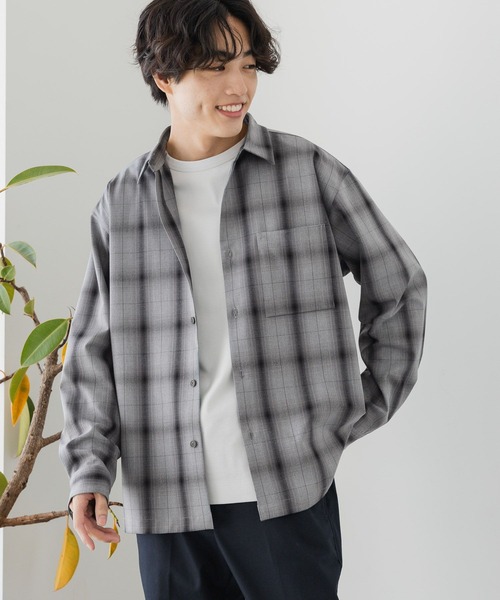 GLOBAL WORK（グローバルワーク） シャツ アーバンオンブレシャツ