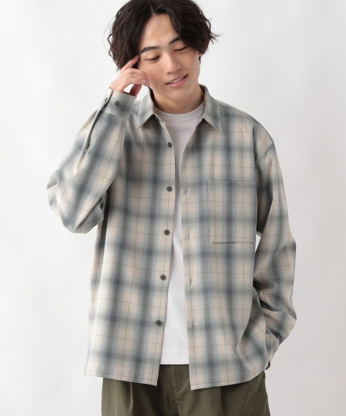 GLOBAL WORK（グローバルワーク） シャツ アーバンオンブレシャツ
