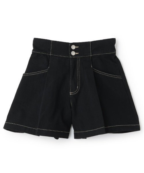 LOVETOXIC パンツ 美脚見えタックフレアデニムキュロット キッズ 子供