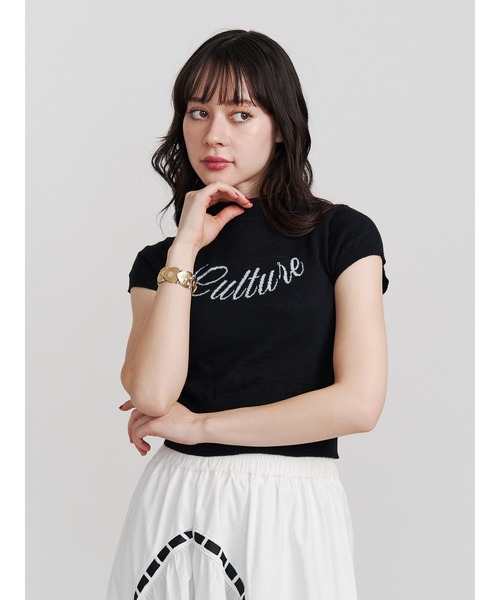 jouetie（ジュエティ） ニット セーター ロゴジャガードコンパクト