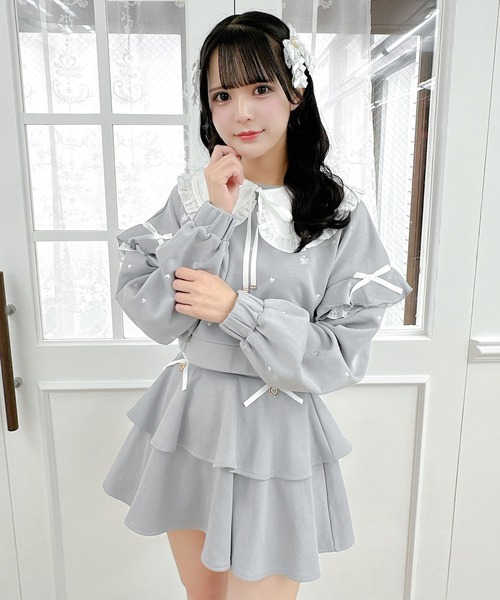 ROJITA（ロジータ） スカート 「セットアップ対応」裏毛ティアード