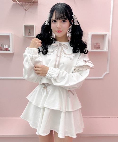 ROJITA（ロジータ） スカート 「セットアップ対応」裏毛ティアード