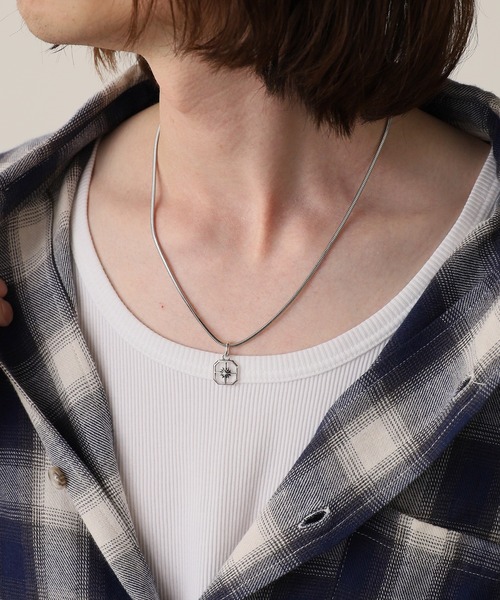 SILVER925 BOLT TOP NECKLACE /シルバー/ネックレス SILVER925 PLATE TOP NECKLACE /シルバー/ネックレス