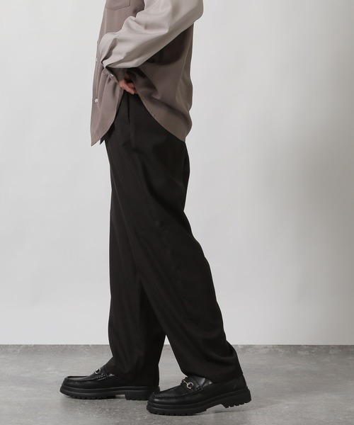 LAKOLE パンツ 「セットアップ可」ツイルバレルレッグパンツ