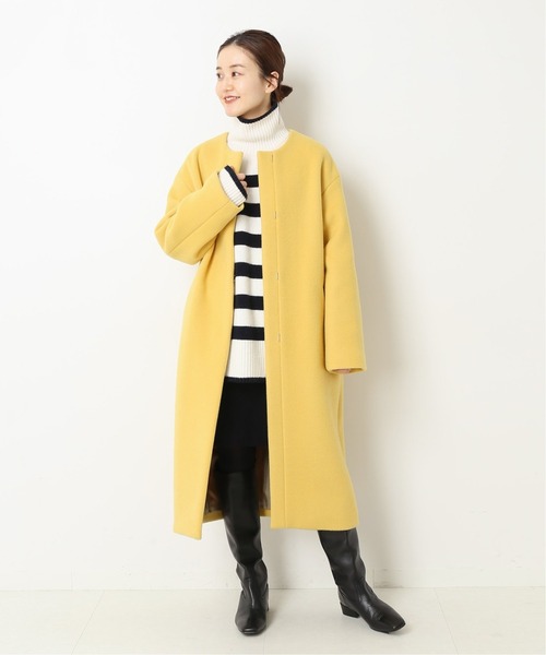 IENA（イエナ） ノーカラーコート 36 ブルー レディース : ZOZOTOWN