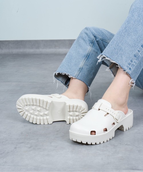 【美品】MOHI/モヒ ポインテッドシューズ 37サイズ MOHI サンダル 「MOHI / モヒ」厚底サボサンダル レディース