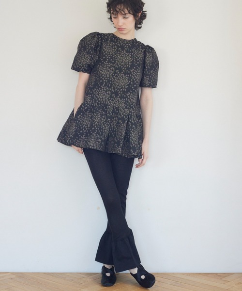 HONEY MI HONEY（ハニーミーハニー） パンツ sheer rib frill flare