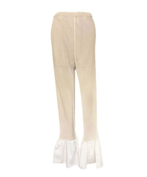 パンツ HOWDY. rib frill pants HONEY MI HONEY（ハニーミーハニー） パンツ sheer rib frill flare