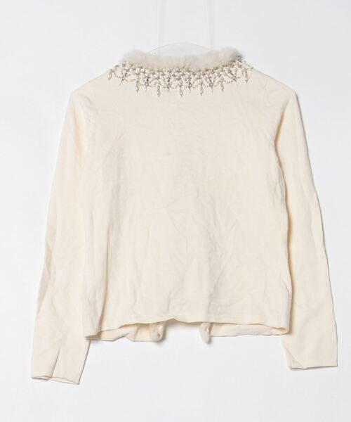 「EPOCA」 ニットカーディガン 40 ベージュ レディース_画像2