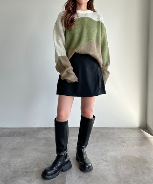 「apres jour mignon」 長袖ニット X-LARGE グリーン系その他 レディース_画像4