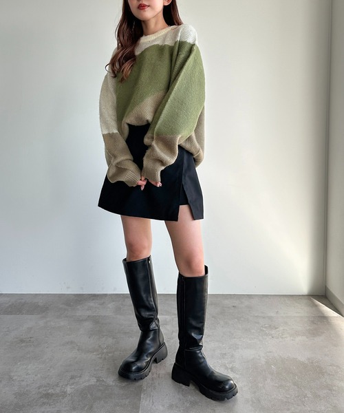 「apres jour mignon」 長袖ニット X-LARGE グリーン系その他 レディース_画像5